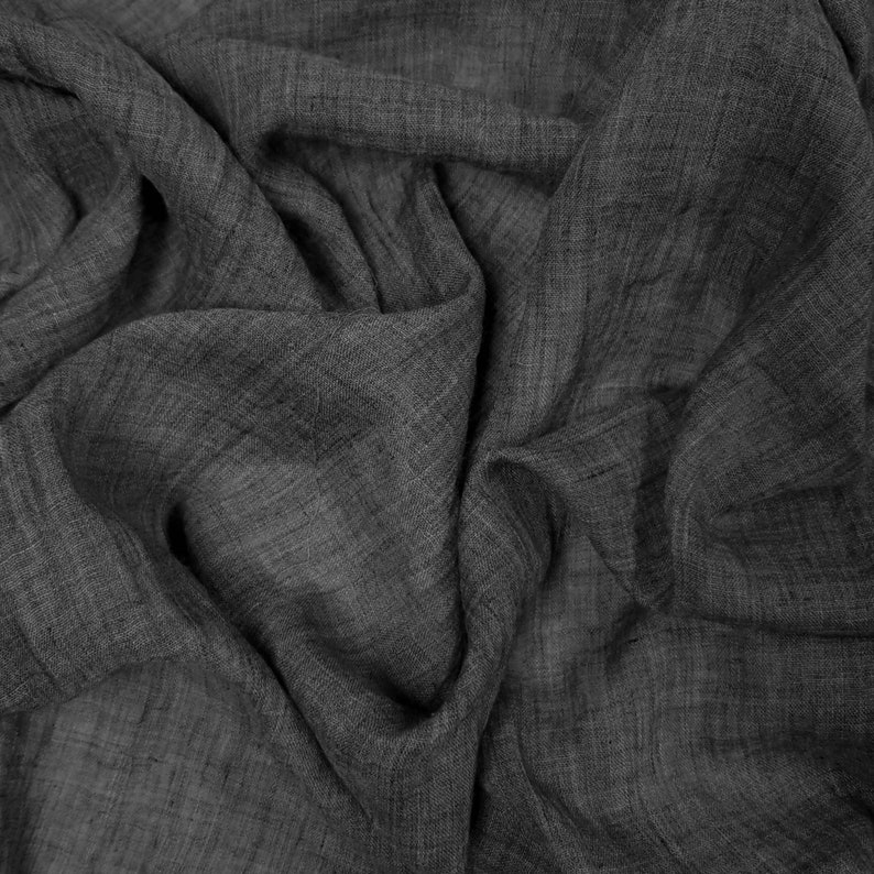 Black Chambray Italian Gauze Fabric by the Yard by the Yard Etsy