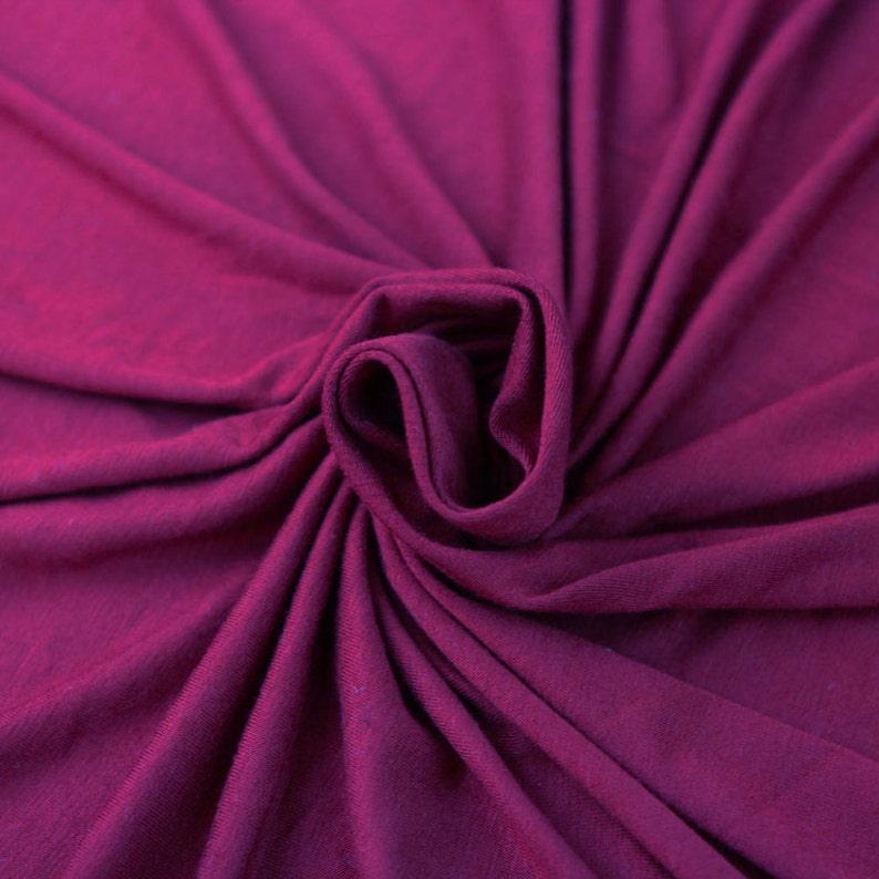 Magenta Rayon Jersey Stretch Knit Fabric by the Yard 1 Yard Etsy