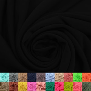 Venezia Poly Spandex Fabric 60” Wide – 2-Way Stretch, Medium Weight, 200 GSM, Anti-Wrinkle, Breathable Fabric by Yard. #800