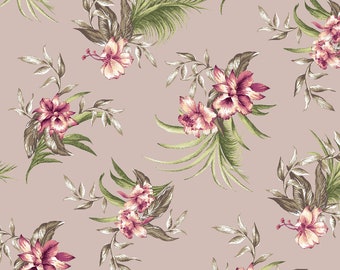 Blush Lilac Abstract Floral Pattern Printed Poly Moroccan Fabric by the Yard Style P-2543-754