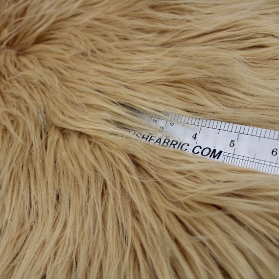 Tela de pelo sintético de camello de pelo largo mongol - Estilo 5000
