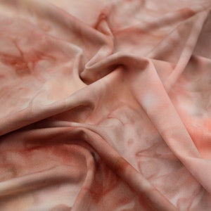 Cinnamon Melon Peach Hand Tie Dye Pattern Poly Power Max Fabric by the Yard Style PT-2489-764