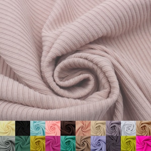 Soft 4x2 Rib Knit Fabric by the Yard – Solid Color | Stretchy, Textured Knit for Tops, Dresses, Loungewear – Style 774