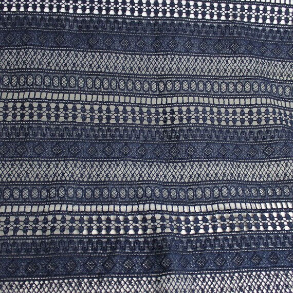 Navy Serena Poly Chemical Lace Fabric by the Yard Style-663 - Etsy