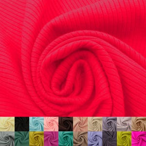 Soft 4x2 Rib Knit Fabric by the Yard – Solid Color | Stretchy, Textured Knit for Tops, Dresses, Loungewear – Style 774