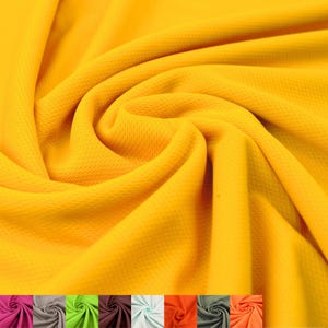 60&quot; 100% Polyester Dimple Sports Mesh Fabric – 2-Way Stretch, Breathable, Anti-Wrinkle (180 GSM). Gold - 2001