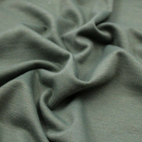 Green D French Terry Spandex Fabric by the Yard