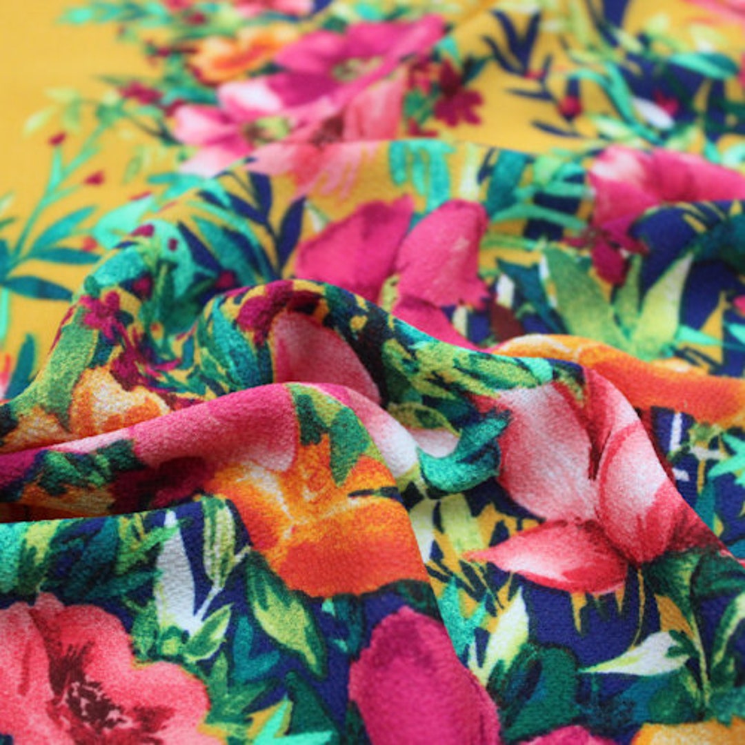 Golden Mustard Coral Watercolor Floral Design Printed Bubble Etsy