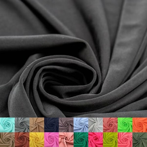 60&quot; Wide Venezia Poly Spandex Fabric - (200 GSM), Medium Weight, 2-Way Stretch, Anti-Wrinkle, Breathable - Dark Gray #800