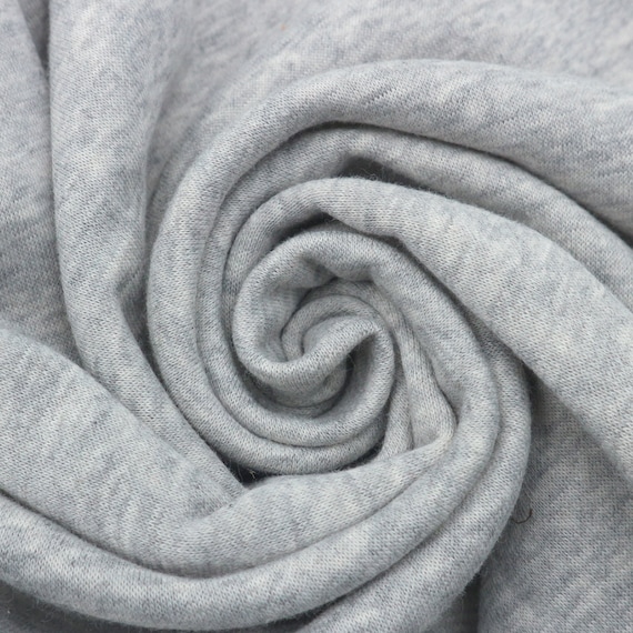 Jersey Solid Heather Gray Fabric, by the yard