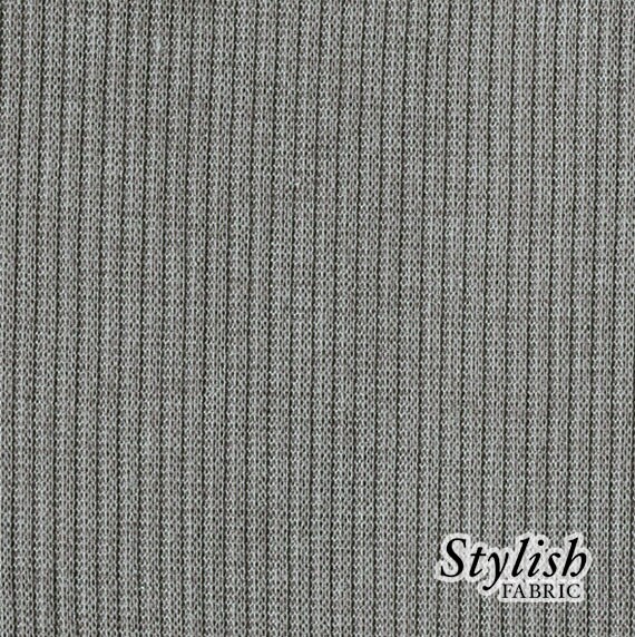Dark Heather Gray Rib Knit Fabric Ribbing Fabric Sleeves Etsy