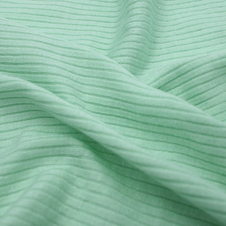 Green Summer Thermal Rib Knit Fabric Clothing's DIY - Etsy