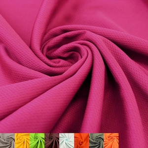 60&quot; 100% Polyester Dimple Sports Mesh Fabric – 2-Way Stretch, Breathable, Anti-Wrinkle (180 GSM). Fuchsia - 2001