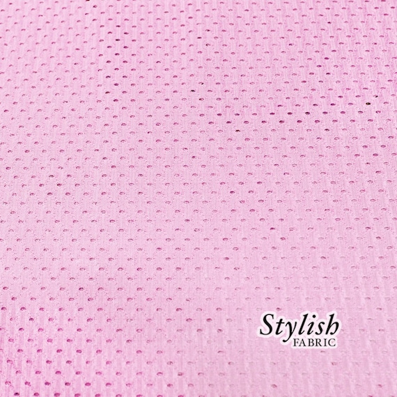 1 Yard Hot Pink Football Mesh Knit Fabric by The Yard