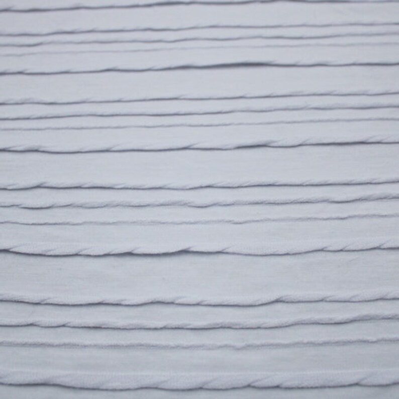 Ivory Ruffle Wave Stripe Sweater Knit Fabric Style 6739