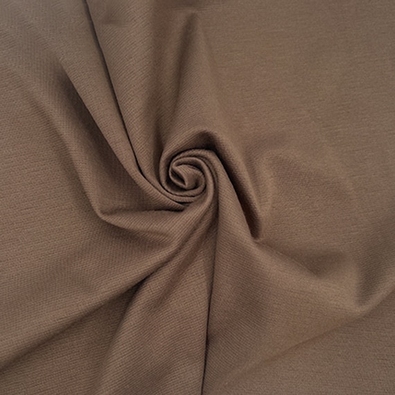 TOFFEE Ponte Roma Fabric TOFFEE Solid Knit Fabric TOFFEE Ponte Di Roma  Fabric by the Yard 1 Yard Style 410 