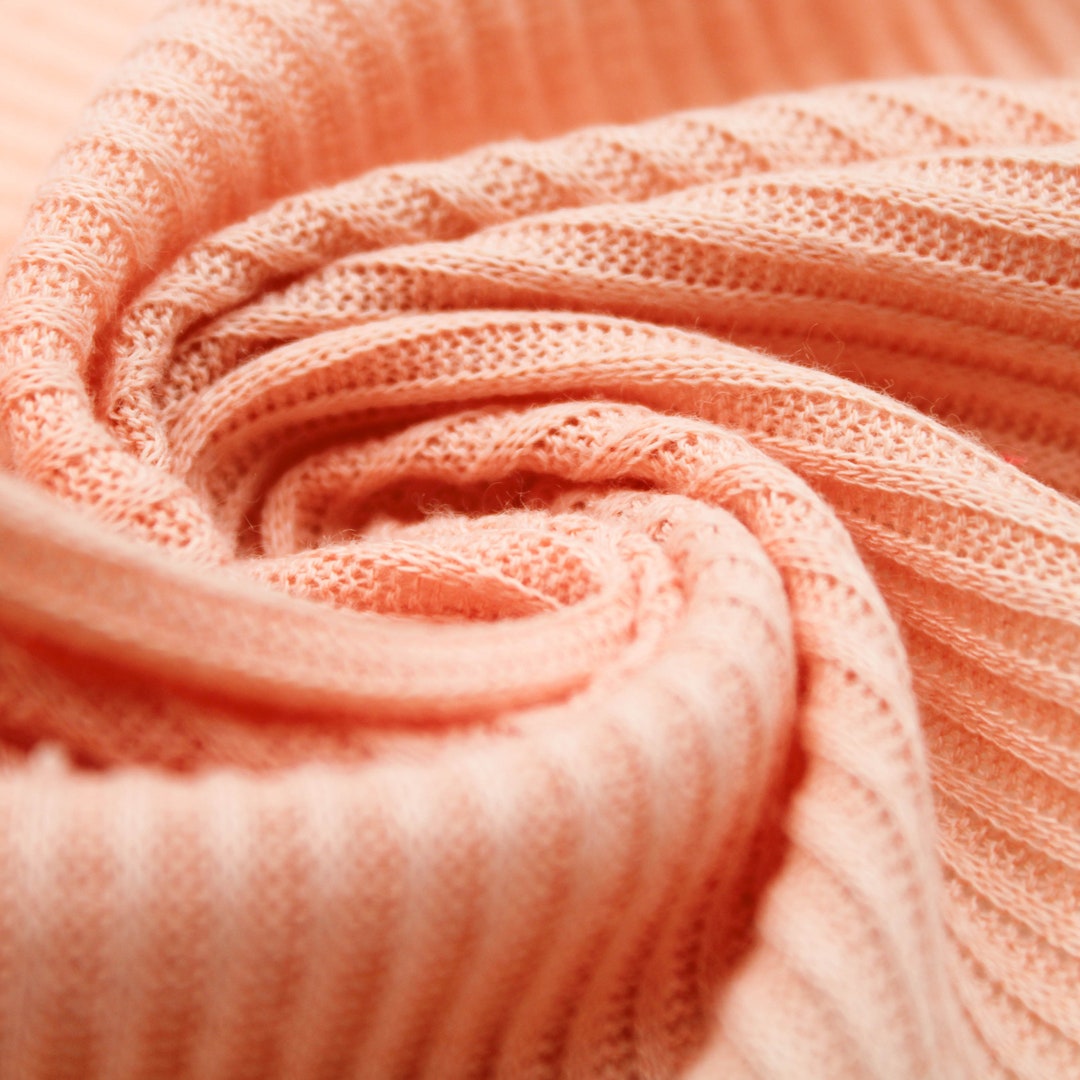 Blush D Rib Knit Fabric Ribbing Fabric Sleeves Fabric by the Etsy