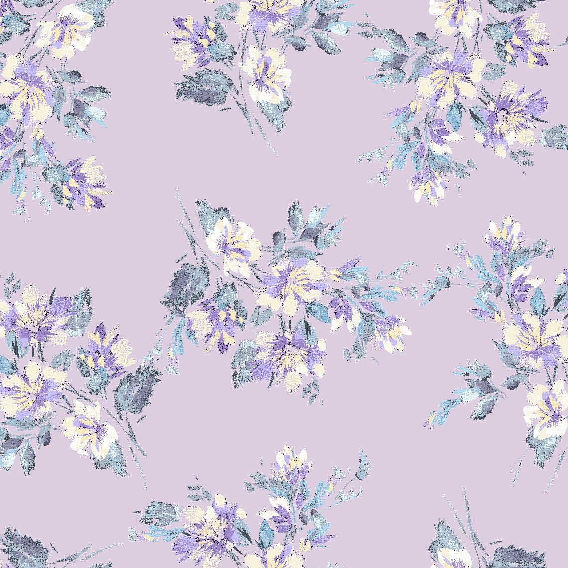 Lilac Floral Lingerie Set