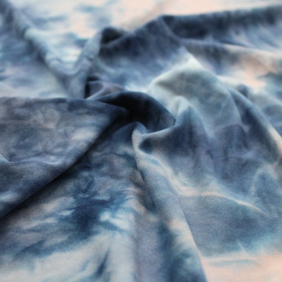 Tie Dye Ombre Print on Double Sided Brushed DTY Stretch Fabric | Etsy