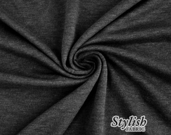 Black 2Tone French Terry Spandex Fabric by the yard - Style 506