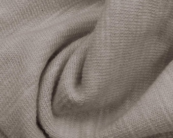 60" Wide Slub Cotton Spandex Jersey Knit Fabric by the Yard - (170 GSM) Medium Weight, 2-Way Stretch, Breathable. Warm Tan #781
