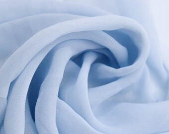 sky blue chiffon