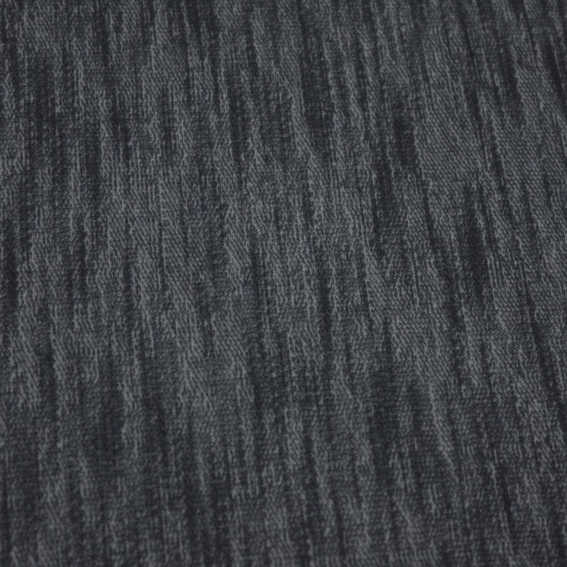 Black French Terry Loop Rayon Poly Slub Fleece Fabric for | Etsy