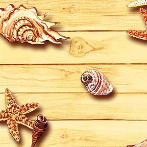 Wood Dock Pattern Printed 100% Cotton Quilting Fabric by the Yard ( Red, Yellow, Orange ) - Style CQ-367