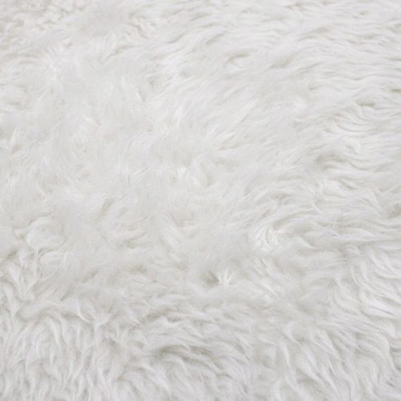  The Fabric Exchange 60 Inch Faux Fur White Fabric by The Yard :  Arts, Crafts & Sewing