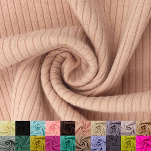 Soft 4x2 Rib Knit Fabric by the Yard – Solid Color | Stretchy, Textured Knit for Tops, Dresses, Loungewear – Style 774