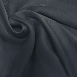 Satin Chiffon Stoff Großware, Hochzeit Chiffon Kleid Stoff, Weicher Satin Stoff Style 455 Steel