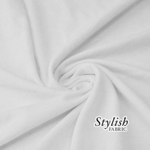 White Crepe Viscose Fabric Jersey Knit Viscose Jersey Fabric Soft Fabric Viscose by the yard - 550
