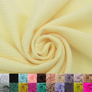 Soft 4x2 Rib Knit Fabric by the Yard – Solid Color | Stretchy, Textured Knit for Tops, Dresses, Loungewear – Style 774