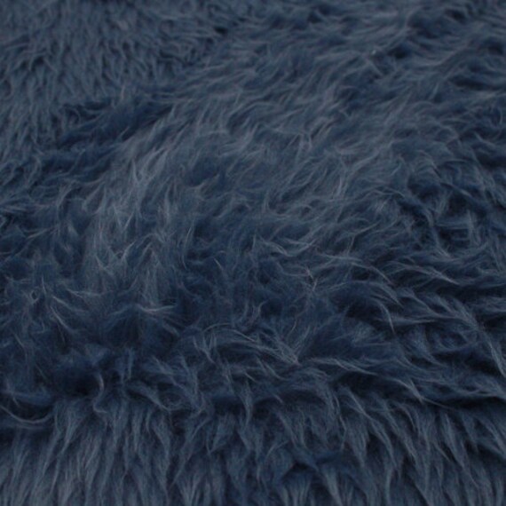 Navy Luxury Shag Faux Fur