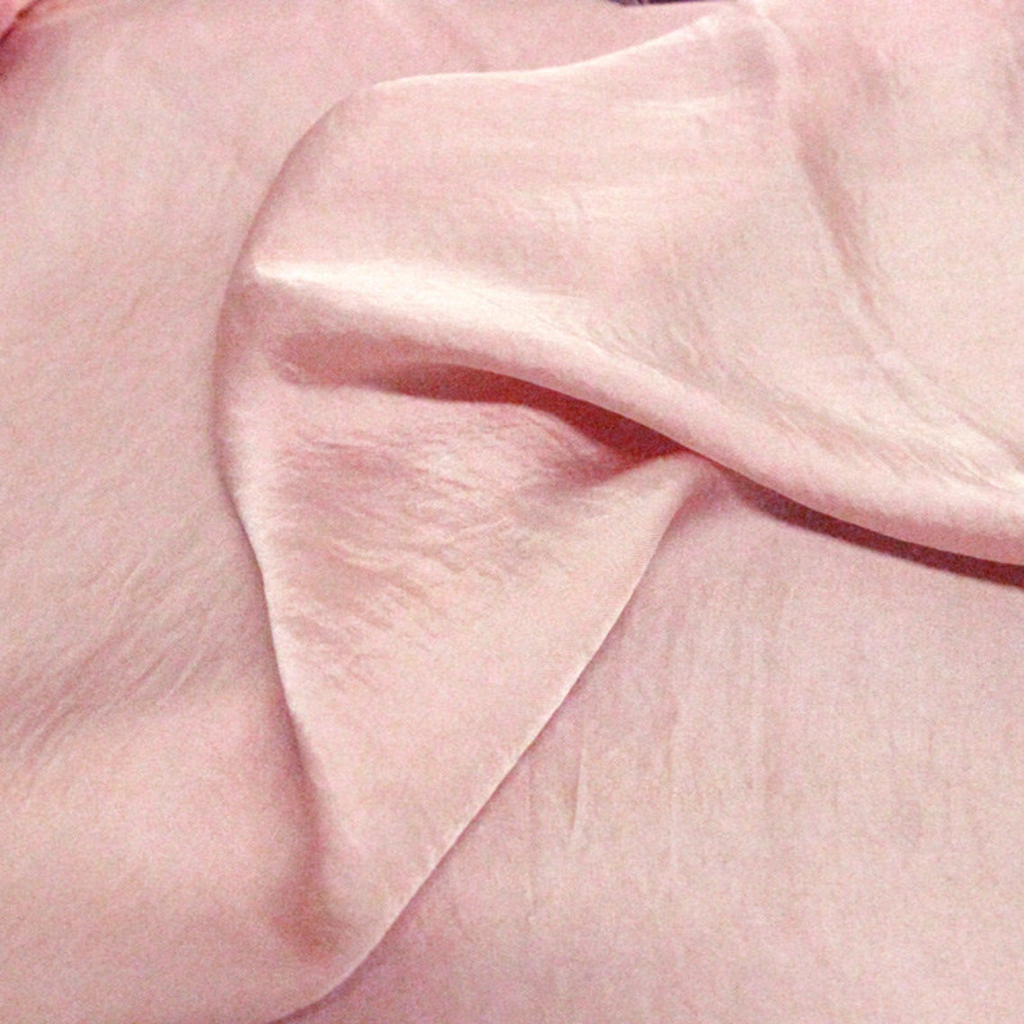 Dusty Pink Satin Chiffon Fabric by the Yard Wedding Chiffon Etsy