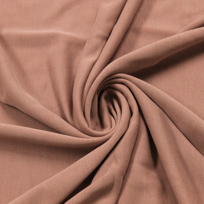 Blush Modal Poly Sand Wash Jersey Cupro Knit Fabric by the Etsy
