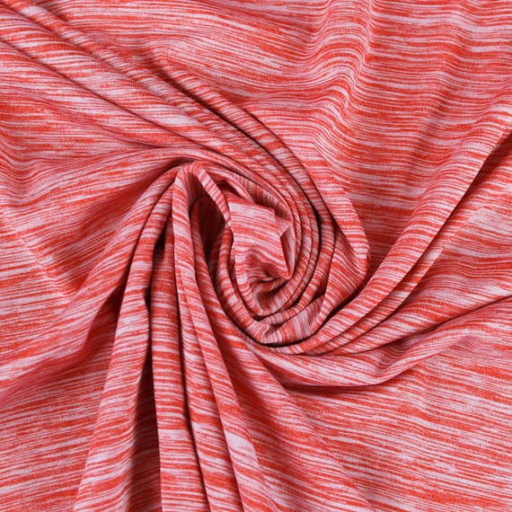 Red Space Dye Poly Spandex Performance Knit Fabric for Athletic Wear,  Performance Wear Fabric by the Yard Style 675 -  Denmark