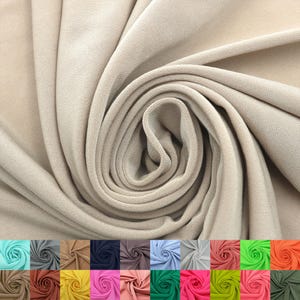 60&quot; Wide Venezia Poly Spandex Fabric - (200 GSM), Medium Weight, 2-Way Stretch, Anti-Wrinkle, Breathable - Taupe B#800