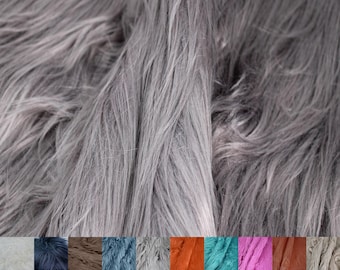 Mongolian Faux Fur-Christmas Fuzzy-Fabric by The Yard-Fluffy, Shaggy Mohair-for Costumes, Plush Toys, and Gnome Beard Miniature Style #5000