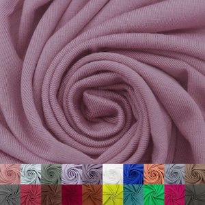 Tessuto in maglia jersey spandex rayon modale largo 60&quot; tagliato su misura (225 GSM) - Peso medio, elasticizzato in 4 direzioni, traspirante - Rose Dusty # 765