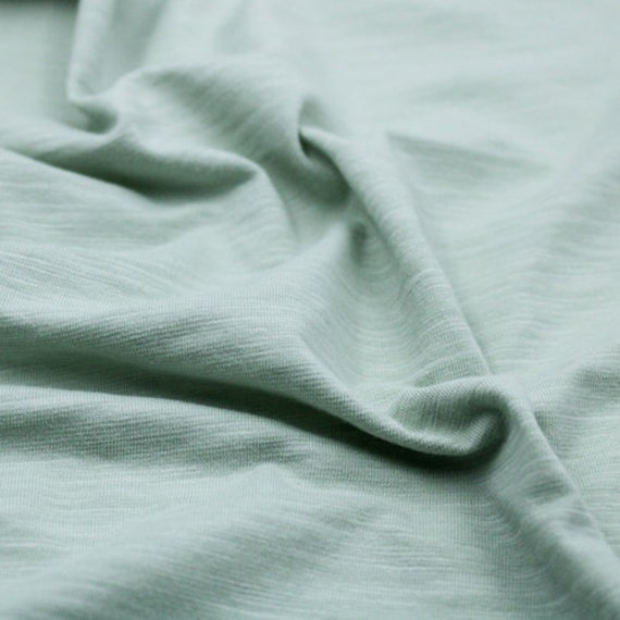 White Solid Cotton Spandex Knit Fabric