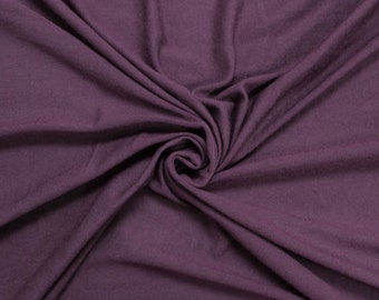 Plum-M095 Light weight 160 GSM Rayon Spandex Jersey Knit Fabric by the Yard - 1 Yard Style 13390