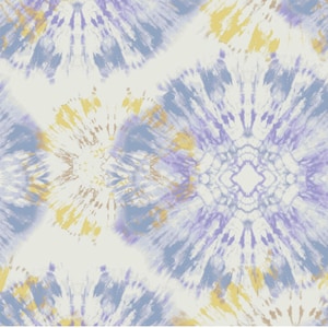 OffWhite Blue Tie Dye Ombre Pattern Printed on Crepe 2 Tone Fabric by the Yard - Style P-2420-680