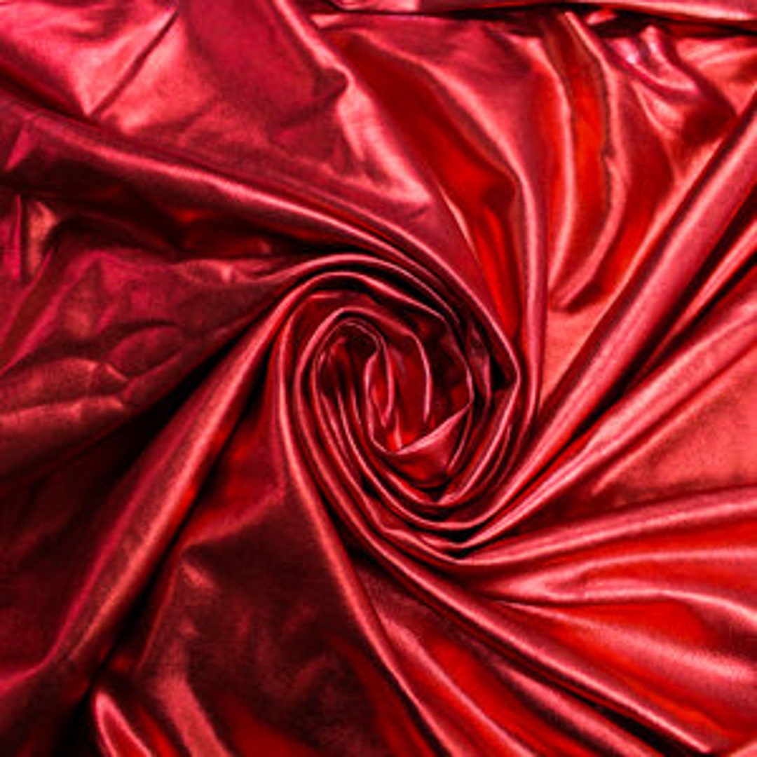 Red 58 4-way Stretch Heavy-weight Metallic Foil Fabric - Etsy