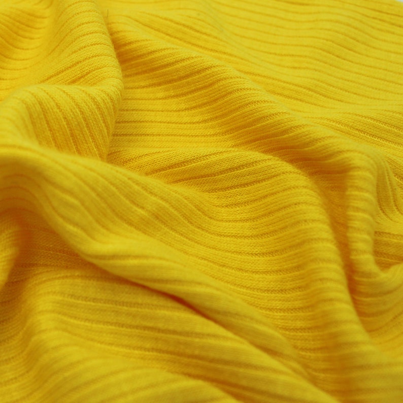 Yellow Thermal Rib Knit Fabric Clothing's DIY Projects - Etsy Ireland