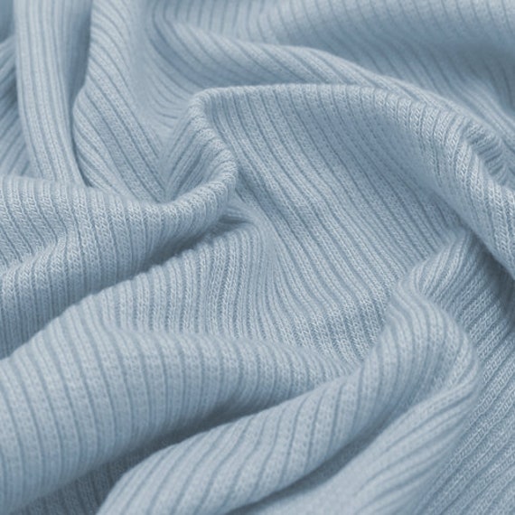 Blue rib knit sale fabric