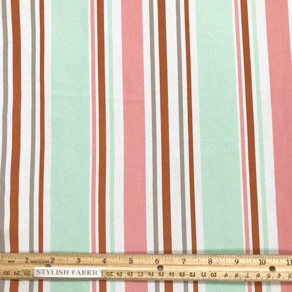 2 Colors of Thin and Thick Stripes Printed on Wool Dobby - Etsy