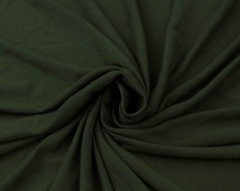 Olive Heavyweight Rayon Jersey Spandex Knit Fabric by the Yard - 1 Yard Style 406