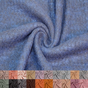 60&quot; Wide Poly Spandex Rayon Rich Waffle Brushed Knit Fabric by the Yard - 210GSM, Medium Weight, 4-Way Stretch. Navy Chambray #707