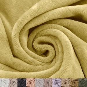63&quot; Wide French Velour Fabric - (250GSM), Medium-Heavy Weight, 2-Way Stretch Poly Spandex Blend - Soft & Breathable. 823